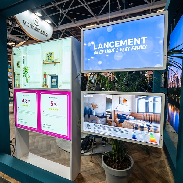 Double Ultra Slim installation - Vitrinemedia trade show stand