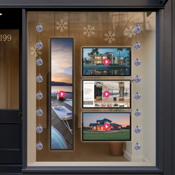 Light and Play installation - real estate window display